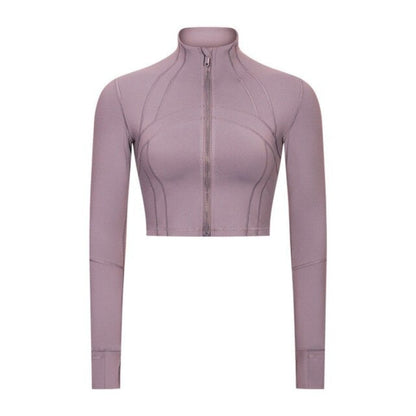 Mauve Crop athleisure Jacket from Vibras Activewear.